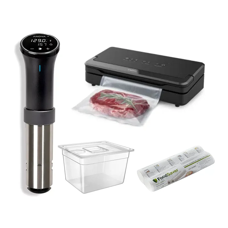 באנדל מתחילים - Anova Precision Cooker 3.0 + מכשיר וואקום ANOVA SEALER PRO + מיכל 11 ליטר + מכסה +  זוג גלילים