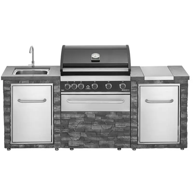 מטבח חוץ סטון איילנד בשילוב גריל גז  GT5 - Grandpro BI