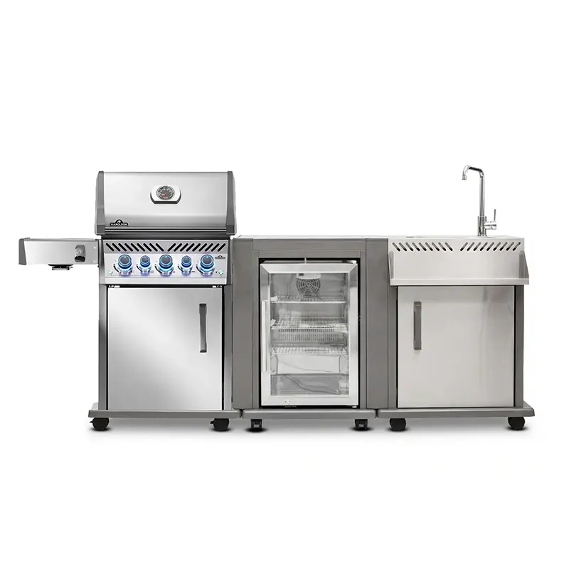 ROGUE MODULAR KITCHEN - NAPOLEON (נירוסטה) | גריל גז PRO-S 425 + יחידת מקרר + יחידות כיור